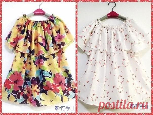 Детская туника-платье.
выкройка