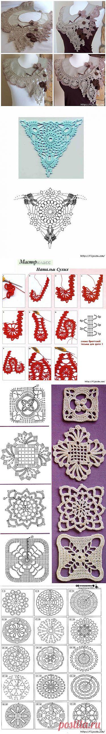 И еще ажуры и узоры крючком..