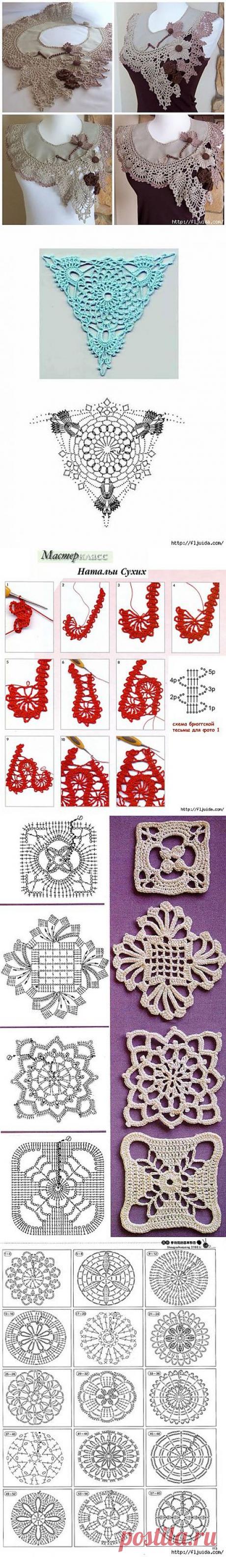 И еще ажуры и узоры крючком..