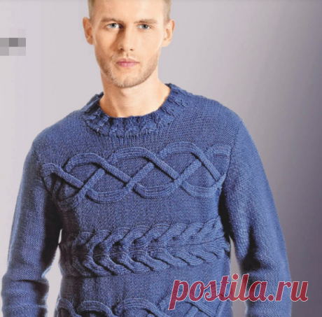 Мужские модели с "косами". Идеи для вашей копилки - с фото, схемами и описанием | Тепло о вязании | Дзен