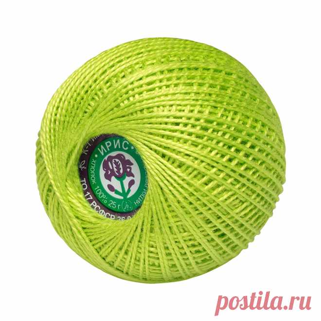 Нитки вязальные "Ирис. Осколки радуги", цвет: лайм-пунш, 150 м, 25 грамм (6 мотков)