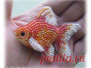 Вышиваем бисером золотую рыбку - Ярмарка Мастеров - ручная работа, handmade