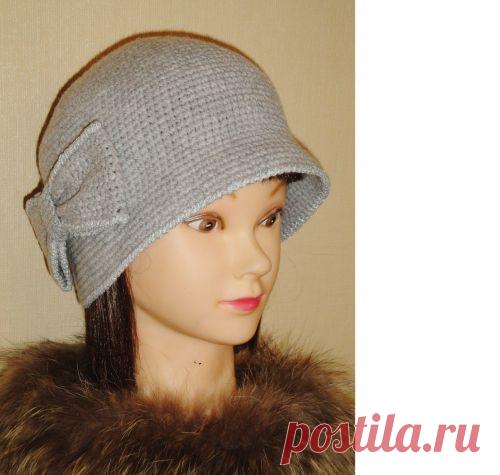 Вязаные шапки - Ольга Щепетильникова Лео доска объявлений - Вязаная шляпа \"Одри\"