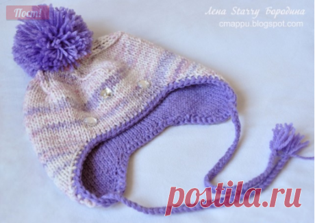 ДЕТСКАЯ ЗИМНЯЯ ДВОЙНАЯ ШАПОЧКА С УШКАМИ СПИЦАМИ (Уроки и МК по ВЯЗАНИЮ) | Журнал Вдохновение Рукодельницы