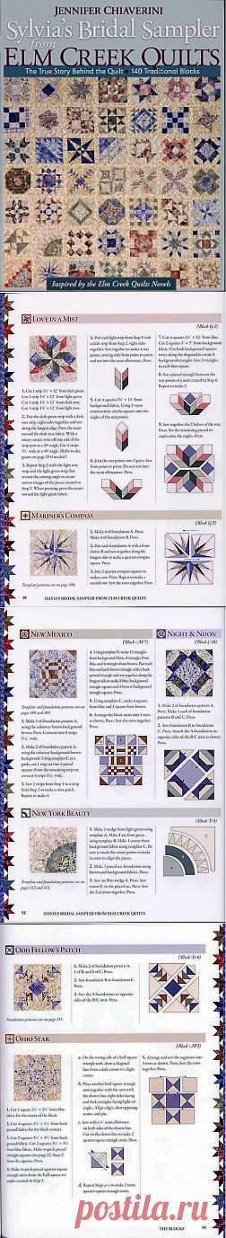 Jennifer Chiaverini - Sylvia's Bridal Sampler from Elm Creek Quilts.