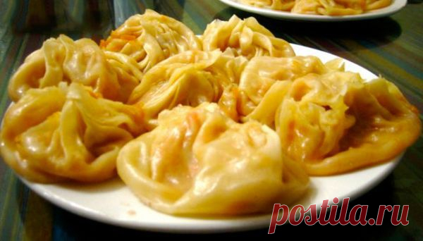 Рецепт Казахские манты с тыквой и луком с фото в домашних условиях