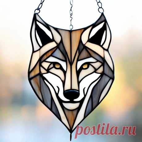Vidrieras Lobo Halloween Ventana Colgante Suncatcher Interior Decoración Espeluznante Regalo perro salvaje Suncatcher lobos mascota Huskies naturaleza motivo animal - Etsy Chile