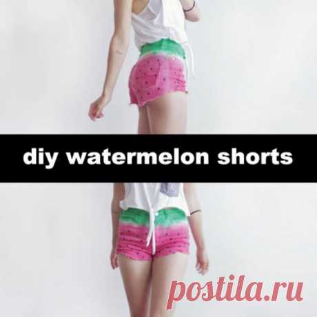 Арбузные шортики (3*Diy) / Шорты / Модный сайт о стильной переделке одежды и интерьера