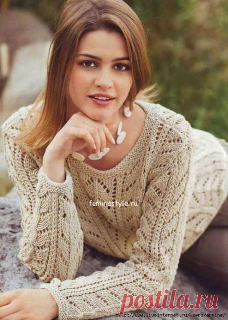 Ажурный пуловер