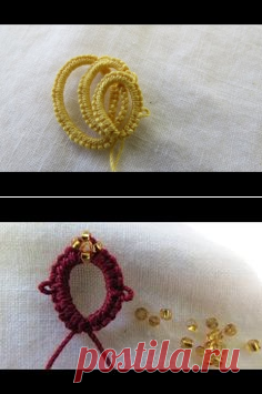 This is a tutorial on how to make a ring on ring with a needle(Ankars) | Tatting | See best ideas about Tutorials, Tatting and Ring