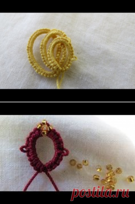 This is a tutorial on how to make a ring on ring with a needle(Ankars) | Tatting | See best ideas about Tutorials, Tatting and Ring