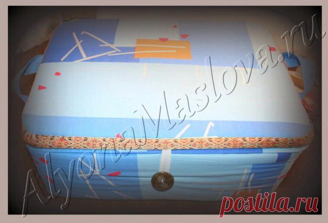 Шкатулка для рукоделия из овощного ящика.