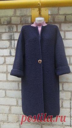 INSPIRATION..Купить Кардиган вязаный. БАКЛАЖАН - тёмно-фиолетовый, пальто, кардиган, кардиган вязаный, кардиган женский