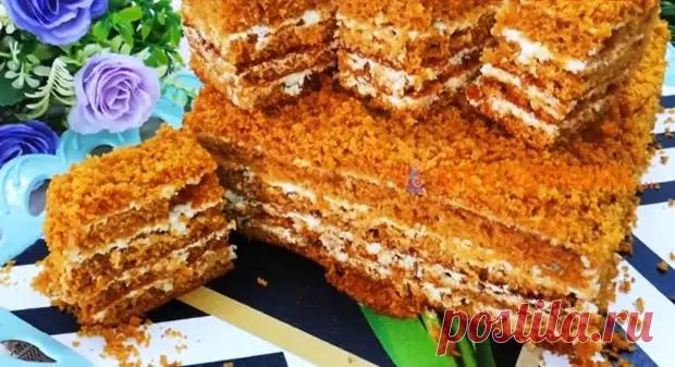 Медовый торт. Kаκ пух - Вкусные рецепты - медиаплатформа МирТесен