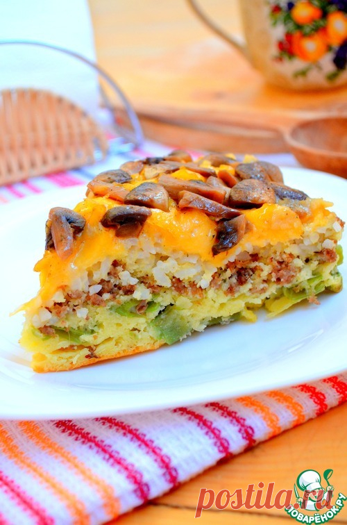Многослойный заливной пирог – кулинарный рецепт