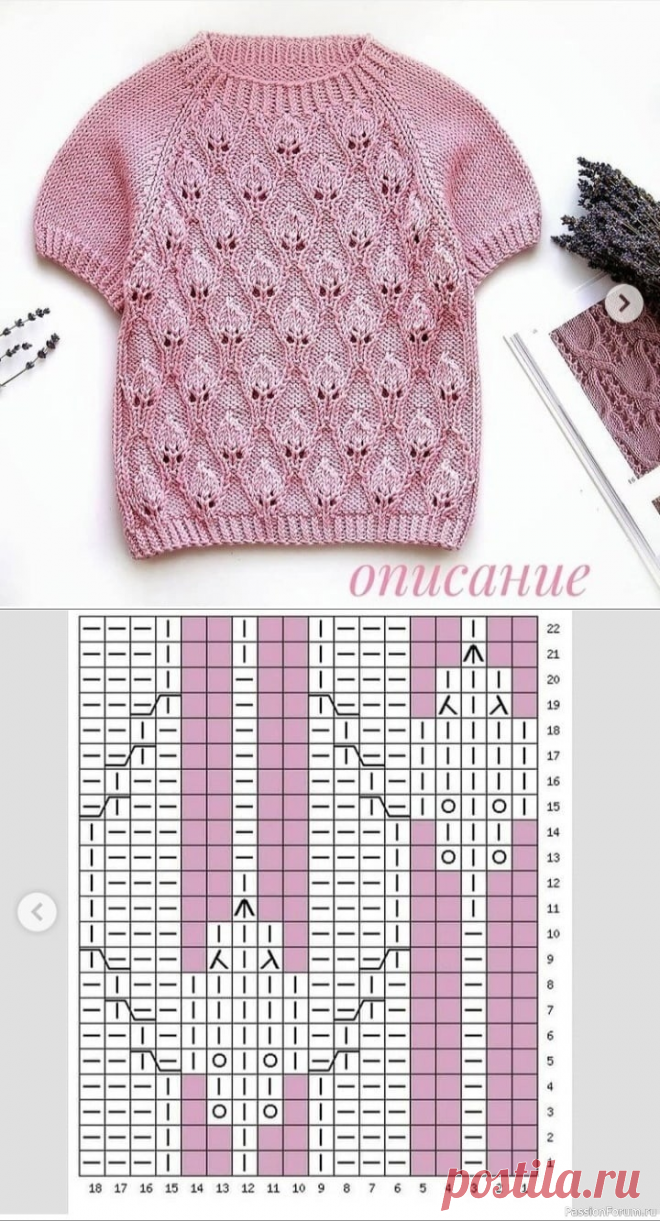 Футболка для девочки. Описание | Вязание спицами для детей