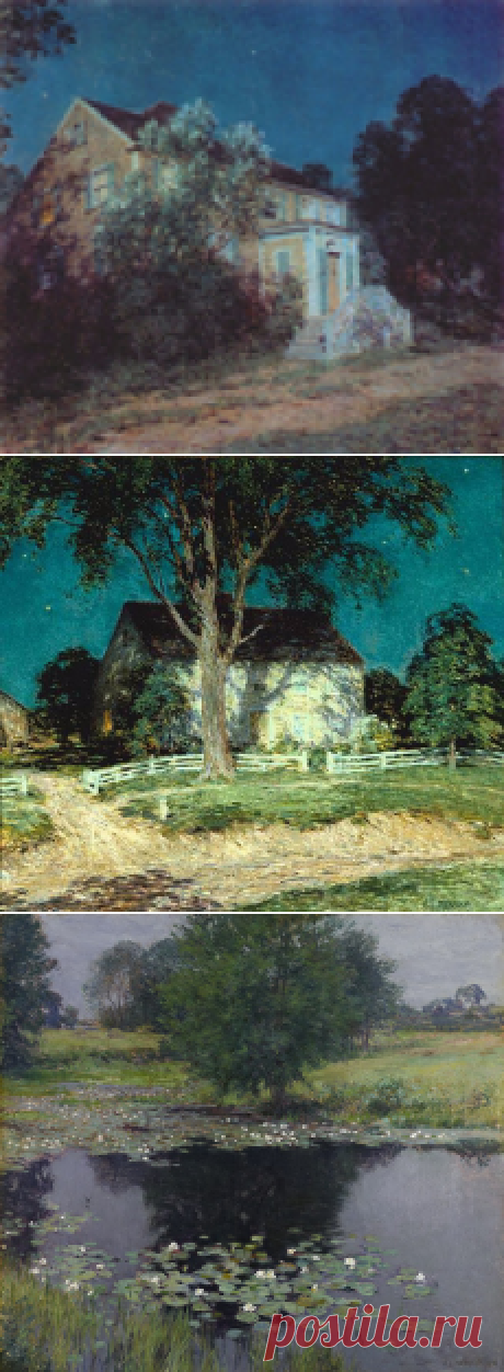 В мире ночь была... Художник Уиллард Лерой Меткалф / Willard Leroy Metcalf (США, 1858-1925)