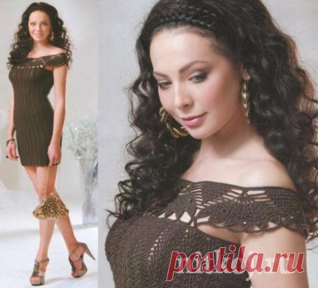 Платье крючком от Марины Анивиковой » Ниткой - вязаные вещи для вашего дома, вязание крючком, вязание спицами, схемы вязания