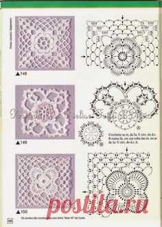 Irish crochet &: Модели с крупными квадратами