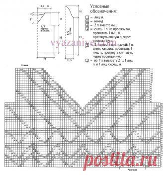 Вязание крючком и спицами - Белый ажурный пуловер