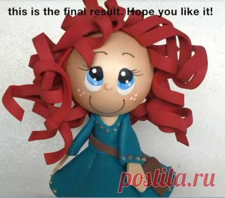 Принцесса Мерида МК
#фоамиран#мастер_класс#кукла