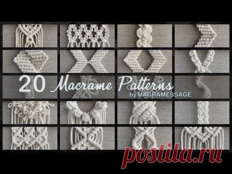 20 Macrame Patterns by MACRAMESSAGE Part 6