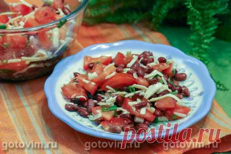 Салат из фасоли с помидорами и сыром. Рецепт с фото / Готовим.РУ