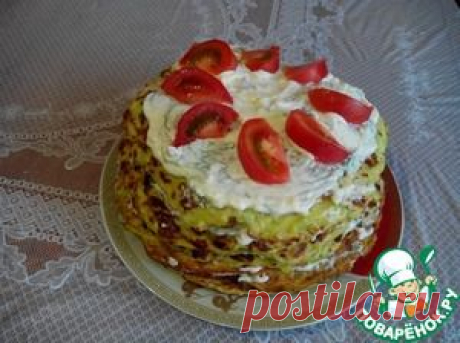 Кабачковый торт с плавлеными сырками - кулинарный рецепт