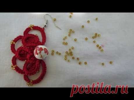 Needle Tatting Ankars Earrings