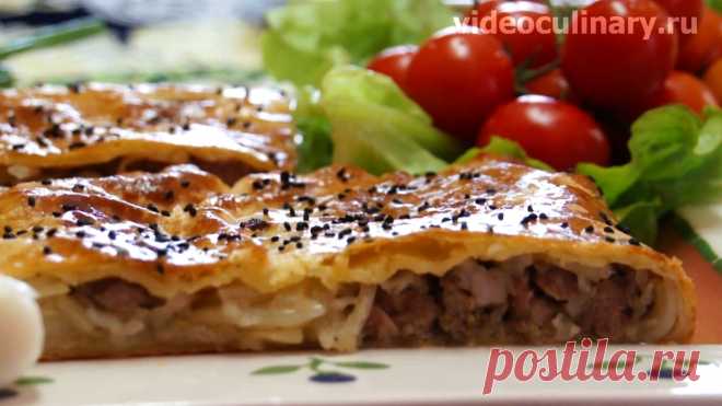 Пирог с бараниной – рецепт Видео Кулинарии Приготовьте очень вкусный и красивый Пирог из слоёного теста с бараниной, луком и картошкой по этому простому Видео и Фото рецепту от ВидеоКулинарии