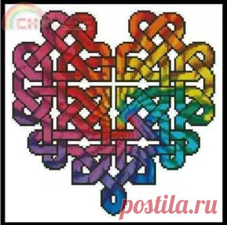 Artecy - Celtic Fractal Heart-Cross stitch Коммуникация / загрузка (Не могу опубликовать только в новой теме) -Крест строчки Сканированные рисунки-PinDIY -