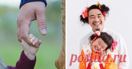 Отец отращивал свои волосы 2 года, чтобы сделать одинаковые прически со своей дочкой . Милая Я