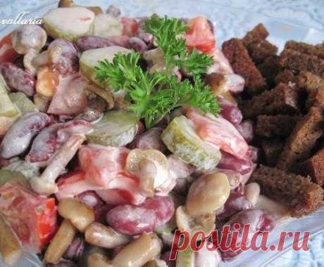Салат с фасолью &quot;ХРУСТЯЩИЙ