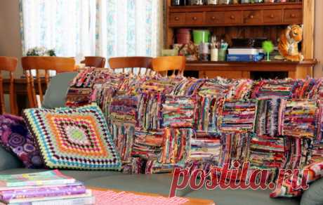 Покрывало из остатков пряжи: boho_area