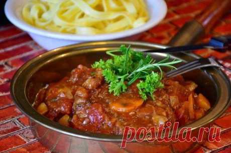 Горячее из мяса со спагетти — БЛИНЧИК