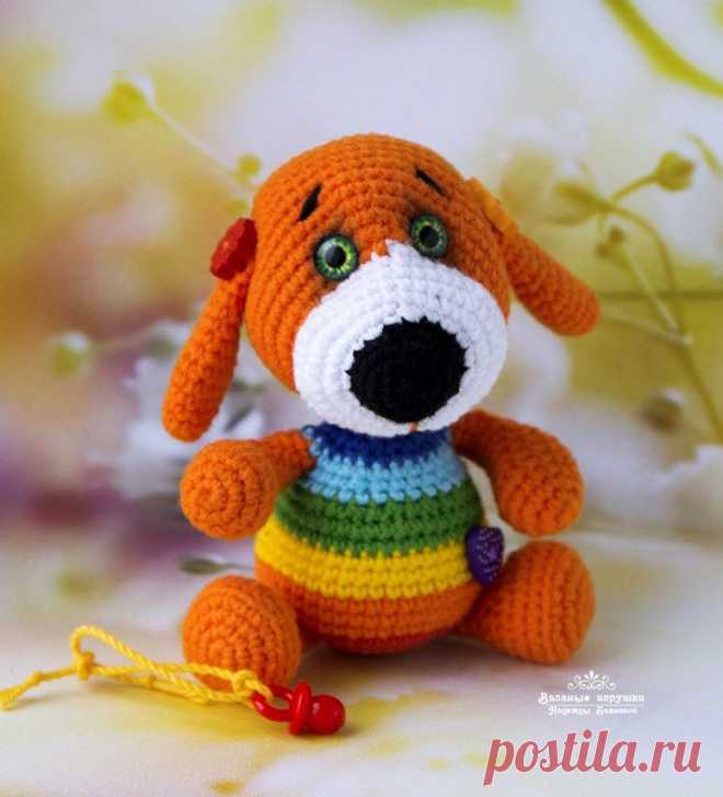 Радужный щенок амигуруми | Амигуруми