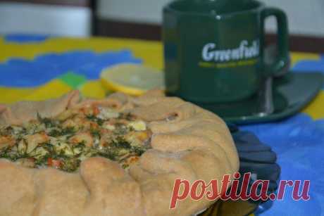 Открытый пирог с мясом, картофелем и помидорами под сырной &quot;шубкой&quot; | ВКУСНО ПОЕДИМ!