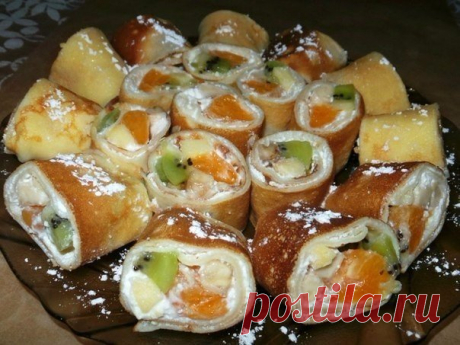 БЛИННЫЕ РОЛЛЫ С ФРУКТОВОЙ НАЧИНКОЙ  / Основы бизнеса