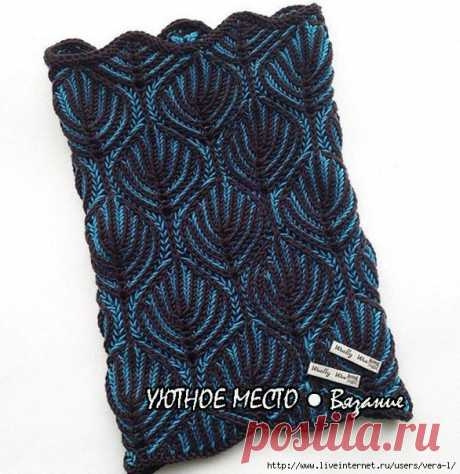 Снуд "Листья" в технике бриошь. Спицами. / Обсуждение на LiveInternet - Российский Сервис Онлайн-Дневников