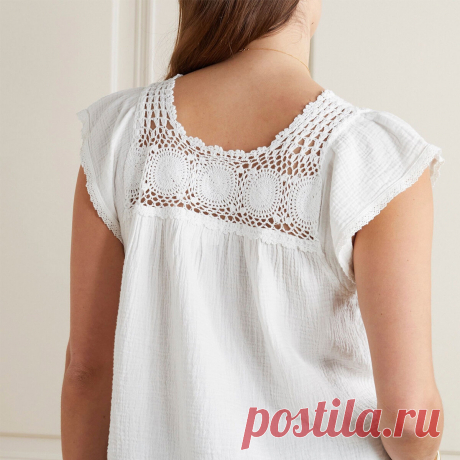 Используем один моток пряжи для создания платья. Вязаные кокетки платьев от брендов Zara до Chanel | Вязание крючком с Захарченко Ольгой | Дзен