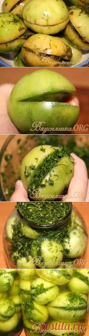 Фаршированные зеленые помидоры. Рецепт с фото