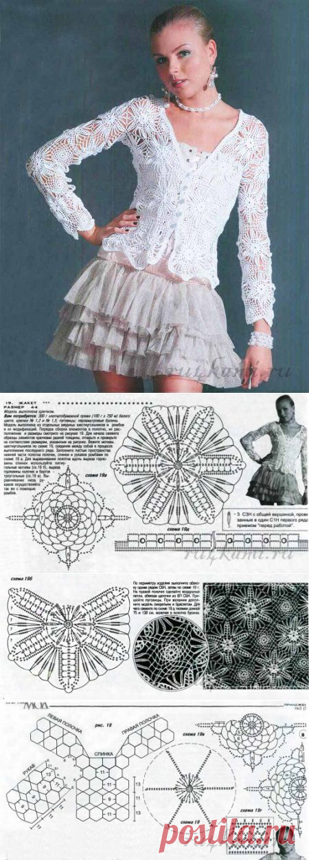 Жакет крючком » Сайт "Ручками" - делаем вещи своими руками