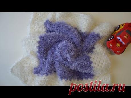 Детский плед крючком / бабушкин квадрат