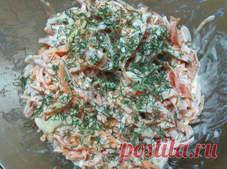 Салат с корейской морковью