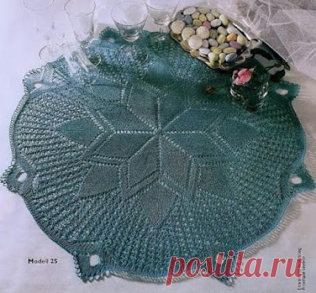 Kira knitting: Scheme knitted tablecloths 28