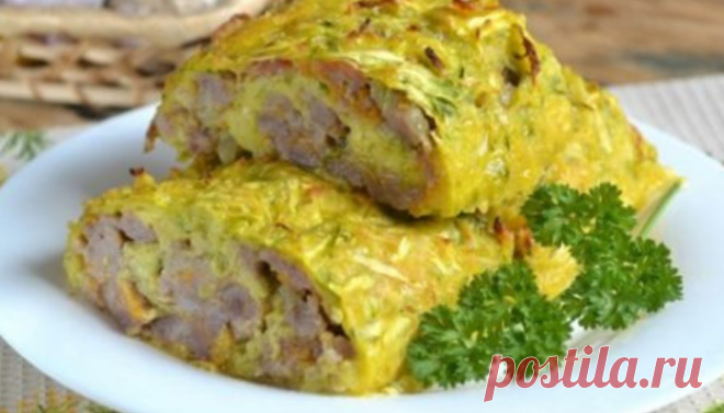 Закусочный кабачковый рулет — ешь и худей