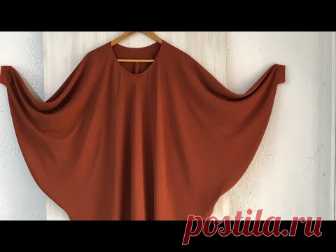 Шью без выкройки за 30 минут легкую тунику своими руками🔥