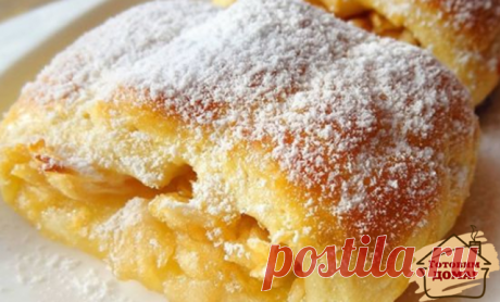 Рулетики с яблоками .