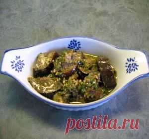 Быстрая закуска из баклажанов