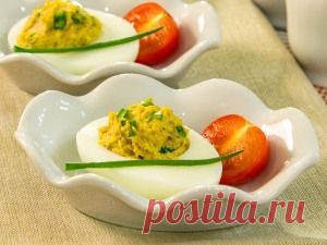 Яйца, фаршированные грибами